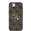 iPhone 16e Guess 4G Big Metal Logo Hybrid-deksel - Brun
