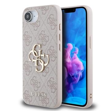 iPhone 16e Guess 4G Big Metal Logo Hybrid-deksel - Rosa