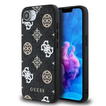 iPhone 16e Guess 4G Peony-deksel - MagSafe-kompatibel - Svart