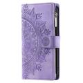 iPhone 16e Mandala Series Lommebok-deksel - Lilla