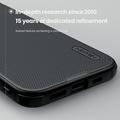 iPhone 16e Nillkin Super Frosted Shield Pro Hybrid-deksel - Svart