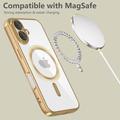 iPhone 16e Tech-Protect MagFlex-deksel - MagSafe-kompatibelt - Klar / Gull