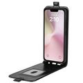 iPhone 16e Vertikalt Flip-Deksel med Kortlomme - Svart