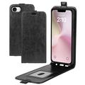 iPhone 16e Vertikalt Flip-Deksel med Kortlomme - Svart