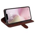 iPhone 16e Lommebok-deksel med Magnetisk Lukning - brun