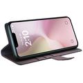 iPhone 16e Lommebok-deksel i Lær med Stativ - Brun