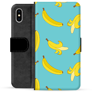 iPhone X / iPhone XS Premium Lommebok-deksel - Bananer