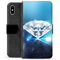 iPhone X / iPhone XS Premium Lommebok-deksel - Diamant
