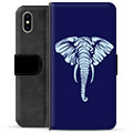 iPhone X / iPhone XS Premium Lommebok-deksel - Elefant