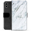 iPhone X / iPhone XS Premium Lommebok-deksel - Marmor