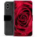 iPhone X / iPhone XS Premium Lommebok-deksel - Rose