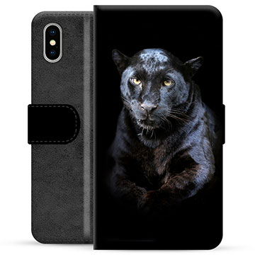 iPhone X / iPhone XS Premium Lommebok-deksel - Svart Panter
