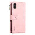 iPhone X/XS Esseble lommebokveske med glidelås og håndleddsstropp - rosa