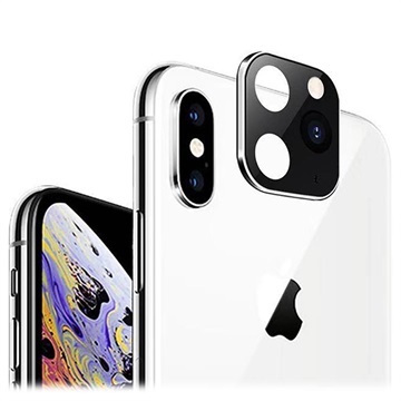 iPhone X / iPhone XS Fake Kamera Klistermerke - Sølv