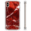 iPhone XS Max Hybrid-deksel - Rød Marmor