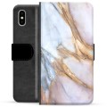iPhone X / iPhone XS Premium Lommebok-deksel - Elegant Marmor