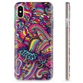 iPhone X / iPhone XS TPU-deksel - Abstrakte Blomster
