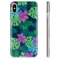 iPhone X / iPhone XS TPU-deksel - Tropiske Blomster