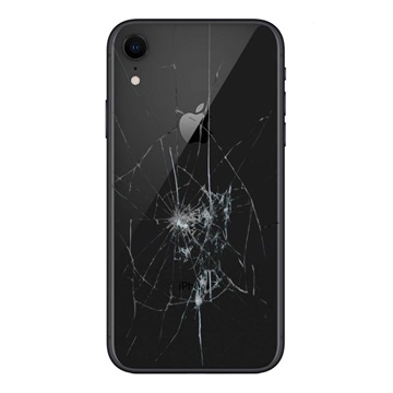 iPhone XR Bakdeksel reparasjon - Kun Glass - Svart