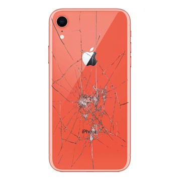 iPhone XR Bakdeksel reparasjon - Kun Glass - Coral