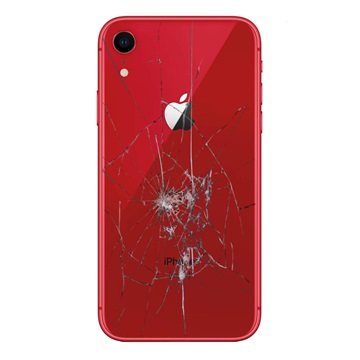 iPhone XR Bakdeksel reparasjon - Kun Glass - Rød