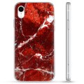 iPhone XR Hybrid-deksel - Rød Marmor
