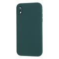iPhone XR Silikondeksel - Fleksibelt Og Matt - Mørkegrønn