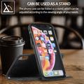 iPhone XR Vintage 2-i-1 lommeboketui med avtakbart deksel - svart