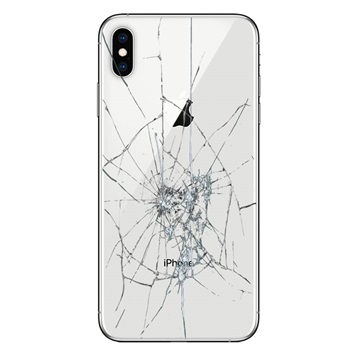iPhone XS Max Bakdeksel reparasjon - Kun Glass - Hvit