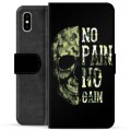 iPhone X / iPhone XS Premium Lommebok-deksel - No Pain, No Gain