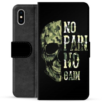 iPhone X / iPhone XS Premium Lommebok-deksel - No Pain, No Gain