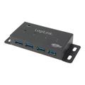 LogiLink UA0149 4-Port USB 3.0 Hub - Svart