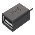 Logitech USB-C-adapter Grå - Svart