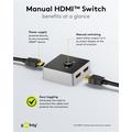 Goobay Håndbok HDMI 2.0 Bryter 2 til 1 - Grå
