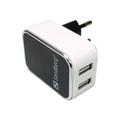Sandberg 440-57 Dual USB AC Lader - Sort / Hvit