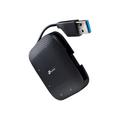 TP-Link UH400 USB 3.0 4-ports Bærbar Hub - Svart