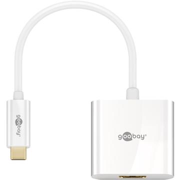 Goobay USB-C til HDMI Adapter Kabel - Hvit