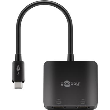 Goobay USB-C til Dobbelt HDMI - Svart