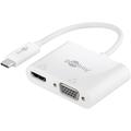 Goobay USB-C til HDMI/VGA Adapter - Hvit