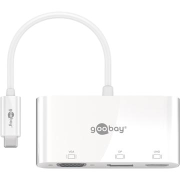 Goobay USB-C til VGA / USB-C PD & HDMI - Hvit