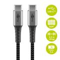 Goobay USB-C / USB-C Kabel - 0.5m - Stellargrå / Sølv