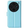 vivo X100 Pro Lommebok-deksel med Magnetisk Lukning - Blå