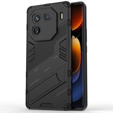 vivo iQOO 12 Pro Armor Series Hybrid-deksel med Stativ - Svart