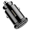 Baseus Grain Mini Smart Dobbel USB Billader - 3.1A - Svart