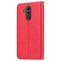 Kortsett-serien Huawei Mate 20 Lite Lommebok-deksel - Rød