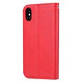 Kortsett-serie iPhone XS Max Lommebok-deksel - Rød
