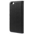 iPhone 6 / 6S lommebokveske i lær med magnetisk lukking - svart