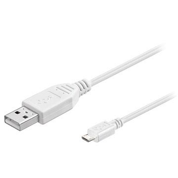 Goobay USB 2.0 / MicroUSB Kabel - Hvit