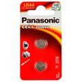 Panasonic LR44 Micro Alkaline Knappecelle-batteri - 2 Stk.