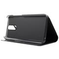 Luxury Mirror View Huawei Mate 10 Lite Flip-deksel - Svart